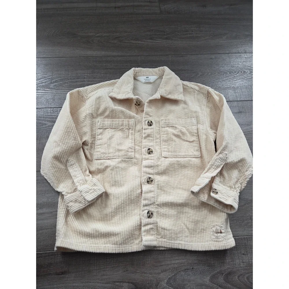 H&m boys cotton corduroy overshirt size‎ 6